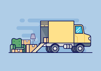 Moving Van Illustration - Free vector #433455